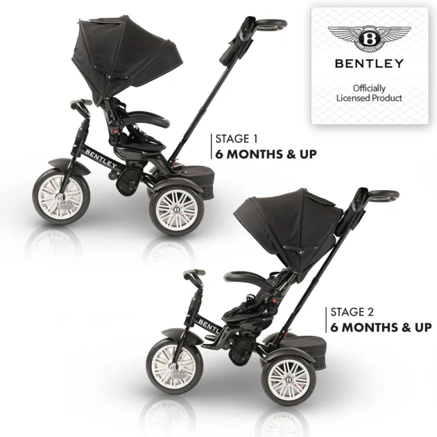 Onyx Black Bentley 6 in 1 Stroller Trike Bentley Trikes