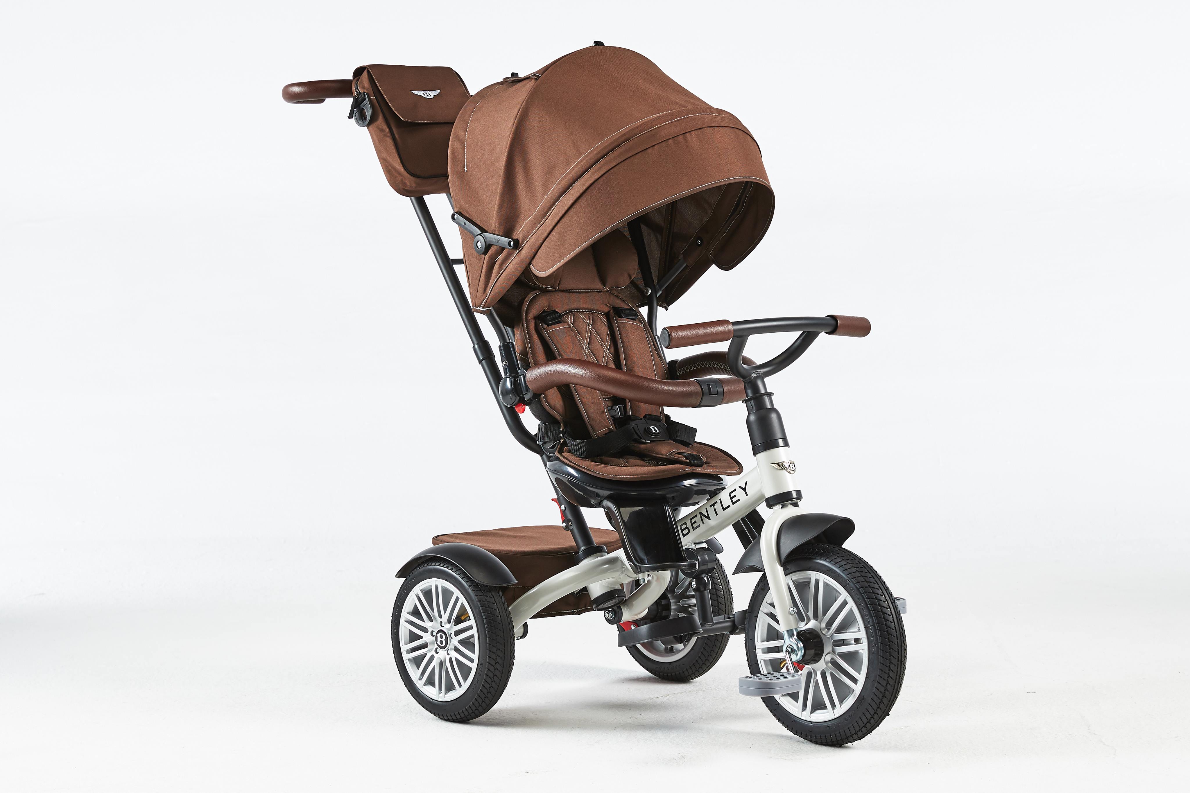 White Satin Bentley 6 In 1 Stroller Trike Bentley Trikes