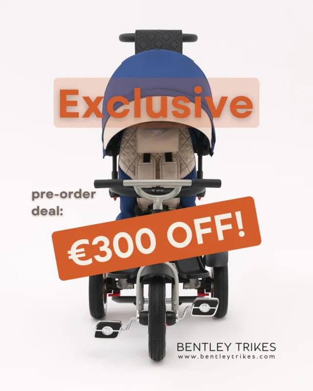 The wait is over - and so is the full price.
Pre-order now and save €300 on the exclusive Bentley Trike Mulliner.
⚡️ Designed for style. Built for adventure.
🔗 Tap the link in bio.

#BentleyTrike #MiniLuxury #TrendAlert #KidStyle #ExclusiveOffer