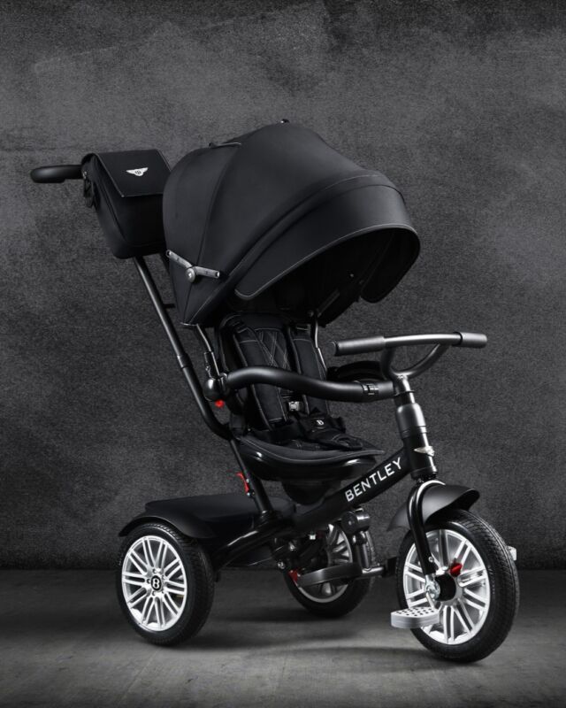 “He points at trees, waves at passing dogs, and giggles at the city lights reflecting off the wheels.” ✨ - Mommy from FRThe Onyx Black Bentley Trike - for moments that feel as elegant as they are unforgettable.#BentleyTrikes #OnyxBlack #LittleExplorer #LuxuryForKids