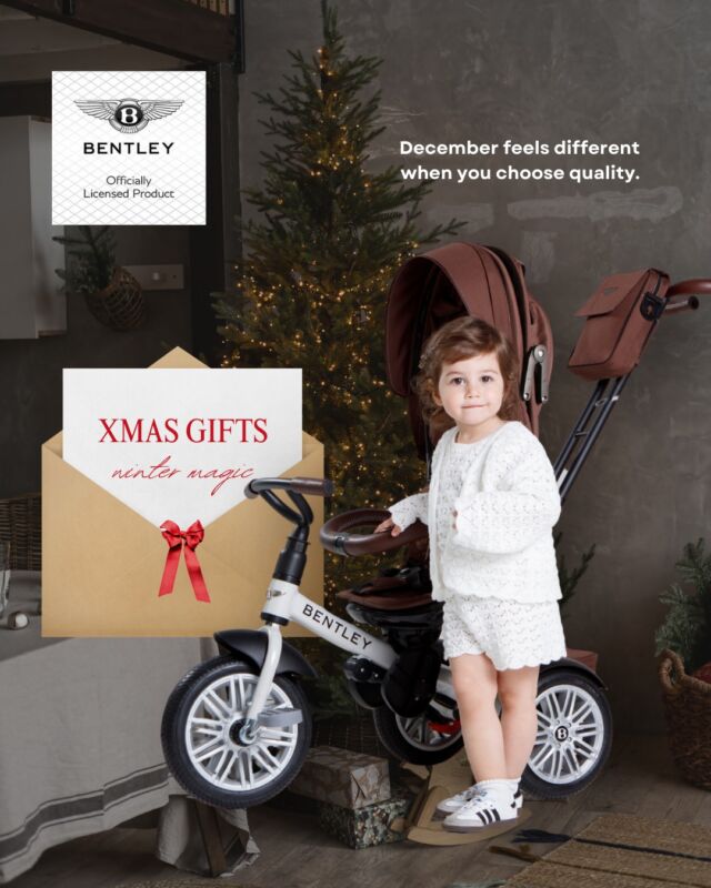 December feels different when you choose quality.
Slower mornings. Thoughtful gifts. Moments that last longer than the season.Wishing you a beautiful December and warm Christmas moments with those who matter most 🤍- Bentley Trikes#DecemberMood #PremiumMoments #BentleyTrikes #QualityTime #ChristmasFeels #LuxuryForLittleOnes