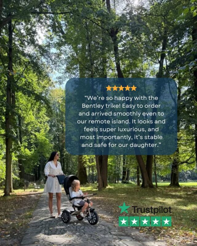 Thank you so much for taking the time to share your experience 🤍
Your feedback truly means a lot to us and helps other parents make confident choices.-Bentley Trikes Team#Trustpilot #momrecommended  #1stbirthday