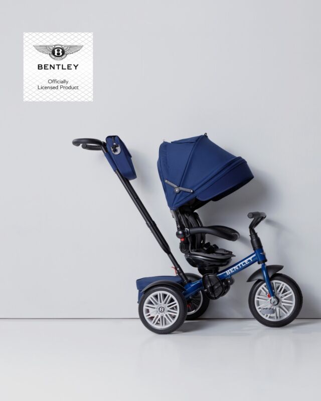 Designed in collaboration with Bentley Motors, this is not just a trike - it’s a 6-in-1 system that evolves with your child.– 6-in-1 design: stroller to independent trike
– One-button 180° seat rotation (forward or rear facing)
– Reclining backrest + breathable seat cushion
– 5-point harness with shoulder pads
– Detachable safety bar
– Parent steering system with adjustable telescopic handle
– Front freewheel system with handlebar clutch
– Extra-large 50 UPF waterproof canopy
– Air-filled wheels for smooth rides
– Rear foot brake
– Adjustable footrests + anti-slip pedals#BentleyTrikes #SequinBlue #RoyalBlue #PremiumParenting #LuxuryForKids