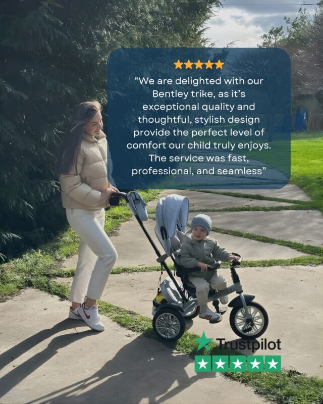 Thank you for your review on Trustpilot. It’s more than feedback-it’s a testament to why quality and comfort are essential for the next generation.#BentleyTrike #Trustpilot #QualityMatters #ModernParenting