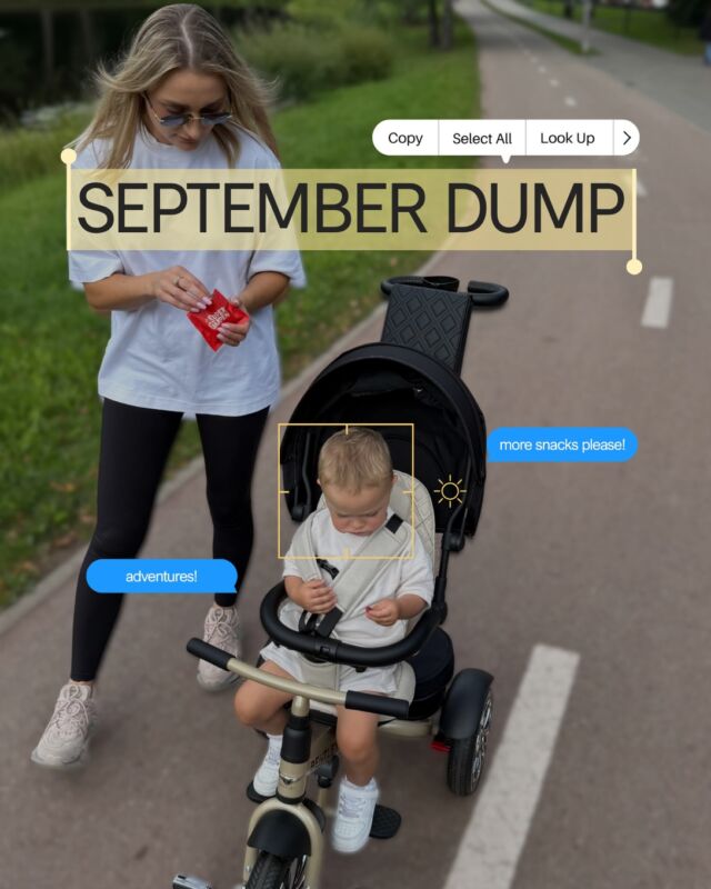 September moments. ☕️🍂 Warm coffee in hand, a little explorer leading the way, and a gentle reminder whispered on every stroll: you are enough just as you are. 🤎#SeptemberDump #QuietLuxury #BentleyTrikes #MindfulParenting #AutumnAesthetic